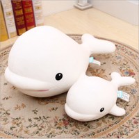 En gros Peluche de baleine Beluga et de dauphin, jouet créatif sur le thème de l'océan, cadeau pour filles