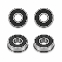 Roulement à bride à gorge profonde F6300 2RS en acier chromé, précision P0, 10x37,75x11mm, avec joint en caoutchouc pour ventilateur, pompe, moteur, équipement textile