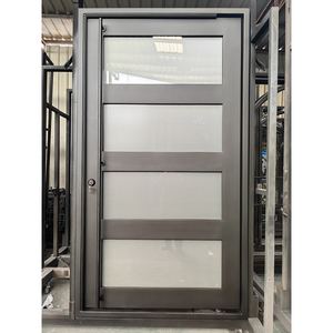 Double Modern Entrance Armored Door Thermal Break - Product Image 1
