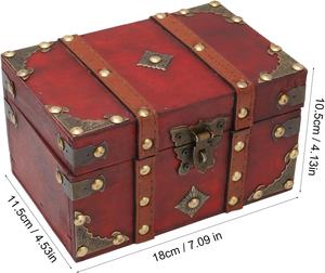 도매 복고풍 골동품 작은 보석 상자 골동품 구리 잠금 하드웨어 - Product Image 4