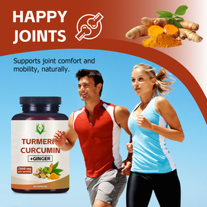 Best Selling Turmeric Curcumin Ginger with Black Pepper Extract Ginger Powder Capsules <b>2060</b> MG Premium Supports Joint Comfort - Product Image 5