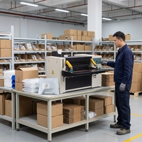 Machine d'emballage automatique intelligente pour sacs de livraison express, scelleuse de sacs de bureau, ensacheuse automatique avec imprimante