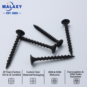 Vis à cloison sèche Malaxy à tête trompette avec revêtement phosphate noir pour installation au plafond - Product Image 1
