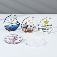 Cartes de table personnalisées en acrylique transparent pour la fête des mères et Noël - Cadeaux et décorations de bureau
