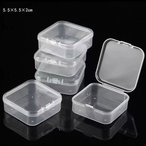Boîte de rangement carrée transparente en plastique pour perles Perler, matériel de pêche, bijoux et bouchons d'oreilles - Product Image 2