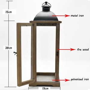 Boerderij Tuin Outdoor Home Decor Vintage Rustieke Decoratieve Bruiloft Houten Orkaan Kaars Lantaarn, Lantaarn Kaarshouder - Product Image 6