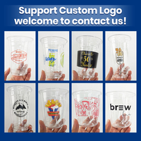 Gobelets en plastique PET en forme de U 500ml personnalisés boisson froide jetable thé Boba tasses à café couvercles Offre Spéciale gobelets en plastique en forme de U imprimés avec logo