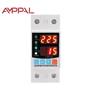 单相交流数字显示自动电压调节器 40A 63A 220V DIN 导轨式可调过压/欠压保护器 - Product Image 1