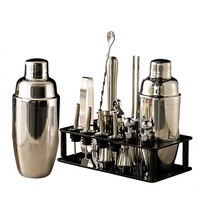 Shaker à cocktails en verre en acier inoxydable 304, design moderne et minimaliste, pour préparation de boissons, pichet à secouer manuel, idéal pour les débutants