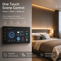 Interrupteur intelligent WiFi mural en verre avec écran tactile IA pour contrôle de scène et automatisation à distance, idéal pour appartements et hôtels