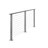 Kit de balustrade en câble d'acier inoxydable avec tendeur pour terrasse et balcon, acier 304, anti-corrosion, protection contre la rouille 10 ans