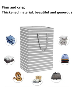 Công Suất Lớn Bền Vải Giặt <span class=keywords><strong>Hamper</strong></span> Quần Áo Tổ Chức Lưu Trữ Giỏ Với Xử Lý - Product Image 5