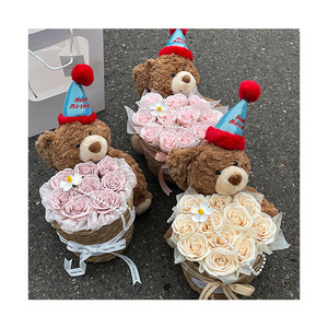 AM-SPC110 Ammy 11 <span class=keywords><strong>savon</strong></span> Rose fleur ours en peluche Bouquet éveil Rose <span class=keywords><strong>mariage</strong></span> fleurs décoration pour l'obtention du diplôme nouvel an mère - Product Image 2