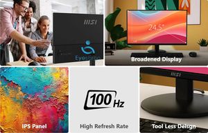 Moniteur <span class=keywords><strong>MSI</strong></span> PRO MP252L 24,5 pouces IPS <span class=keywords><strong>pas</strong></span> <span class=keywords><strong>cher</strong></span> 2025, écran IPS FHD 1920*1080, compatible HDR, 100 Hz, moniteurs professionnels, moniteurs de bureau, <span class=keywords><strong>PC</strong></span> - Product Image 6