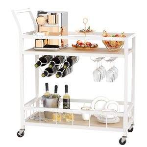 من ذهب Ama zon ، مع 2 رفوف بالمرايا ، حوامل نبيذ زجاجية ، بار منزلي - Product Image 3