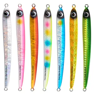 Jigging pro pesca fundição jigging isca de água salgada metal luminosa para peixe-rei isca de pesca de chumbo duro 45g 60g 80g