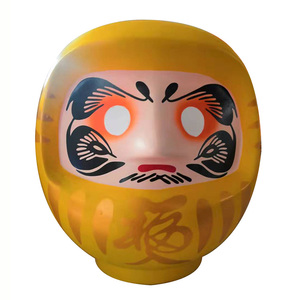 Nouvelle poupée Daruma japonaise jaune personnalisée de 9,8 pouces, collection <span class=keywords><strong>2021</strong></span>, poupée de la richesse et de la fortune, décoration de la maison, cadeau d'affaires - Product Image 1