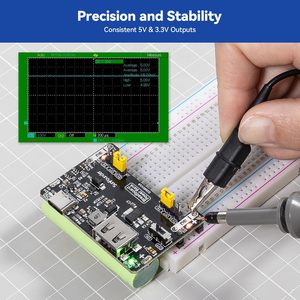 Módulo de fuente de alimentación para protoboard, salida USB de 5V/1.5A y 3.3V/1A, para Arduino, Raspberry Pi, Pico W, ESP32 - Product Image 2
