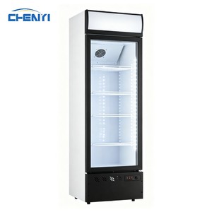 Réfrigérateur commercial vertical à porte vitrée, 1 porte, refroidissement par air, sans givre, pas besoin de remplir d'eau, 4 étagères - Product Image 3
