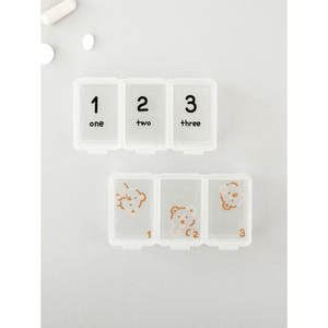 Transparent 3-Compartment <b>Pill</b> <b>Organizer</b> Box for Storage and Case Use - Product Image 1