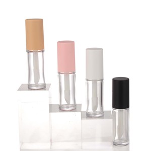 Empty Custom Logo 1ml-10ml Square LED Light Clear <b>Plastic</b> Lipstick Containers with Screen Printing and <b>Mirror</b> Box - Product Image 3