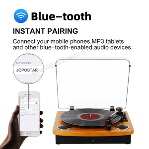 Nouveau style de tourne-disque 3 vitesses de haute qualité avec haut-parleurs stéréo vintage <span class=keywords><strong>en</strong></span> bois sans fil pour la <span class=keywords><strong>musique</strong></span> à domicile - Product Image 6