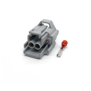 Conector de inyector Denso 6189-0060, kit de enchufe de caja EFI de plástico gris de 2 posiciones, terminación macho y hembra - Product Image 1