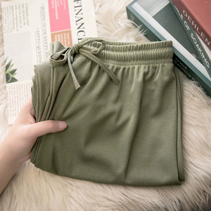 Women Long Pants Causal Elastic Waist Loose <strong>Basic</strong> Long <strong>Trousers</strong> for Female Spring Summer Wide Leg Long Pants - Product Image 5