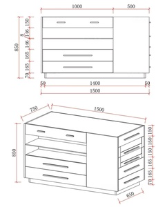 Phòng ngủ chính hiện đại centre lưu trữ đồ trang sức đảo ngực của ngăn kéo và tủ với bàn kính cường lực - Product Image 5