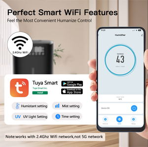 Sản phẩm phổ biến chế độ ban đêm tạo độ ẩm 5L thông minh thiết bị gia dụng lớn bốc hơi Công suất siêu âm độ ẩm không khí - Product Image 4