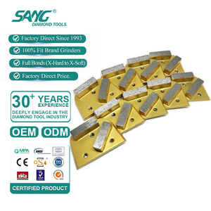 SANG Raspador de unión metálica de alta resistencia, zapatas de desbaste de diamante de doble barra de grano 30 para pulidoras de suelos superabrasivas Lavina - Product Image 1