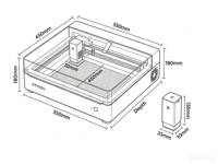 Mesin Pengukir dan Pemotong Laser Desktop XTool M2 20W, Mesin Pengukir dan Pemotong Laser Dioda Portabel untuk Kayu, Logam, Akrilik, DIY CNC Router