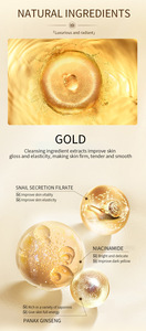 Nueva máscara facial de caracol con lámina de oro de 24 quilates, antiacné, blanqueamiento, hidratante, limpieza profunda de la piel - Product Image 6