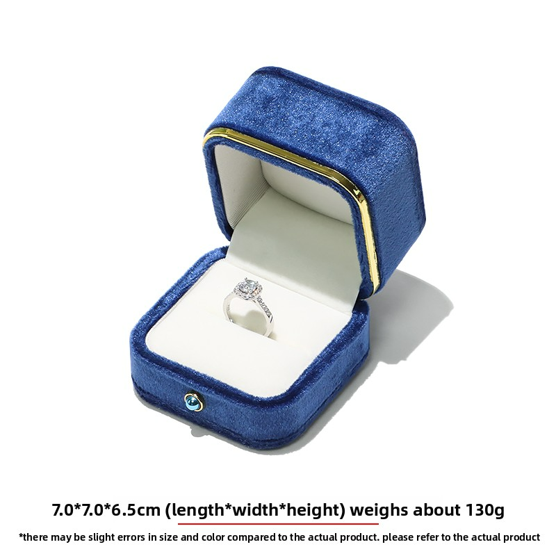 Blue ring box7*7*6.5CM
