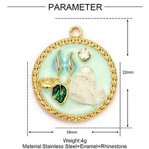 Pendentif Fleur Perle en Acier Inoxydable Plaqué Or 18K Délicat 2025 – Accessoires DIY pour la Fabrication de Bijoux - Product Image 5
