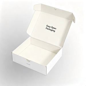 FX Eco Friendly Zipper Tear Strip Mailer Box Kraft Corrugated Case Four-Color Printed for Subscription Gift Parcels Wholesale - Product Image 1