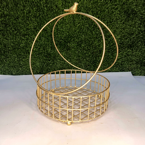 Panier de rangement rond en métal avec couvercle, design minimaliste pour l'organisation du salon - Product Image 4