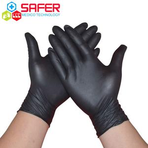Gants noirs Gants en nitrile résistant aux coupures Gants en nitrile de 10 mil - Product Image 4