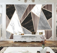Papier Peint Imprimé 3D Géométrique, Étanche et Ignifuge, Créatif et Personnalisé pour Plafond, Chambre à Coucher, Chevet, Décoration Domestique et Commerciale