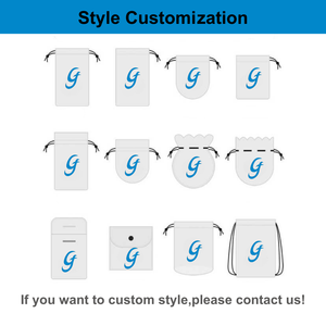 Halka takı için özel Logo kadife toz İpli hediye kesesi çanta - Product Image 6