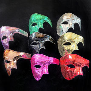 Toptan Rhinestone aynalı parti maskeleri cadılar bayramı maskeli festivali için tam veya yarım yüz seçenekleri - Product Image 4