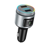 Transmisores FM para Automóvil de Material ABS, Adaptador Transmisor FM Inalámbrico Bluetooth para Reproducción de Audio Manos Libres en el Vehículo