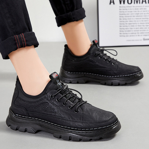 Lightweight Breathable Mesh Cloth Men's Casual Sneakers Comfortable Soft Shock Elevator Lazy Shoes Platform Lace-up - Product Image 3