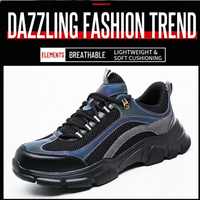 Chaussures de sécurité réfléchissantes pour hommes, baskets anti-écrasement à embout composite, respirantes, chaussures de travail d'usine, chaussures de protection anti-perforation