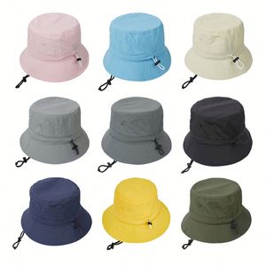 With Strap Quick Dry Packable Boonie Sun Outdoor Bucket Uv Protection Wide Brim <b>Fishing</b> Hat Promotion <b>Gift</b> - Product Image 1
