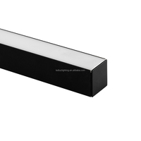 Profil LED linéaire suspendu moderne 30*30mm, canal de lumière suspendu avec couvercle en PC givré