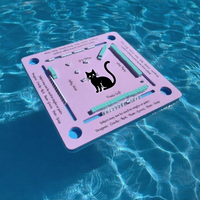 Couleur personnalisée/taille/Logo Mah Jongg Table flottante 35.5 "carré plage piscine Mahjong plateau rainures intégrées