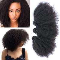 Extensions de cheveux humains naturels noirs de grade 10A, bouclés afro crépus, en gros, avec closure, extensions de cheveux vietnamiens bruts