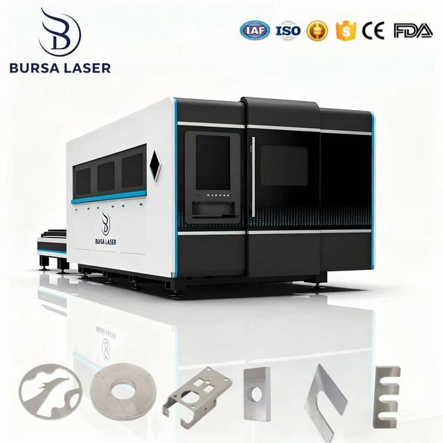 Digital Fiber Laser Cutting Machine with Water Cooling CNC Automatic Operation DWG/DXF Support Metal Sheet Whole Cover