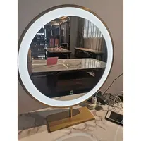 Espelho com iluminação para salão, espelho de maquiagem com luz para armário de salão